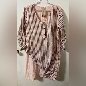 Italian 100% Linen T-Shirt Dress